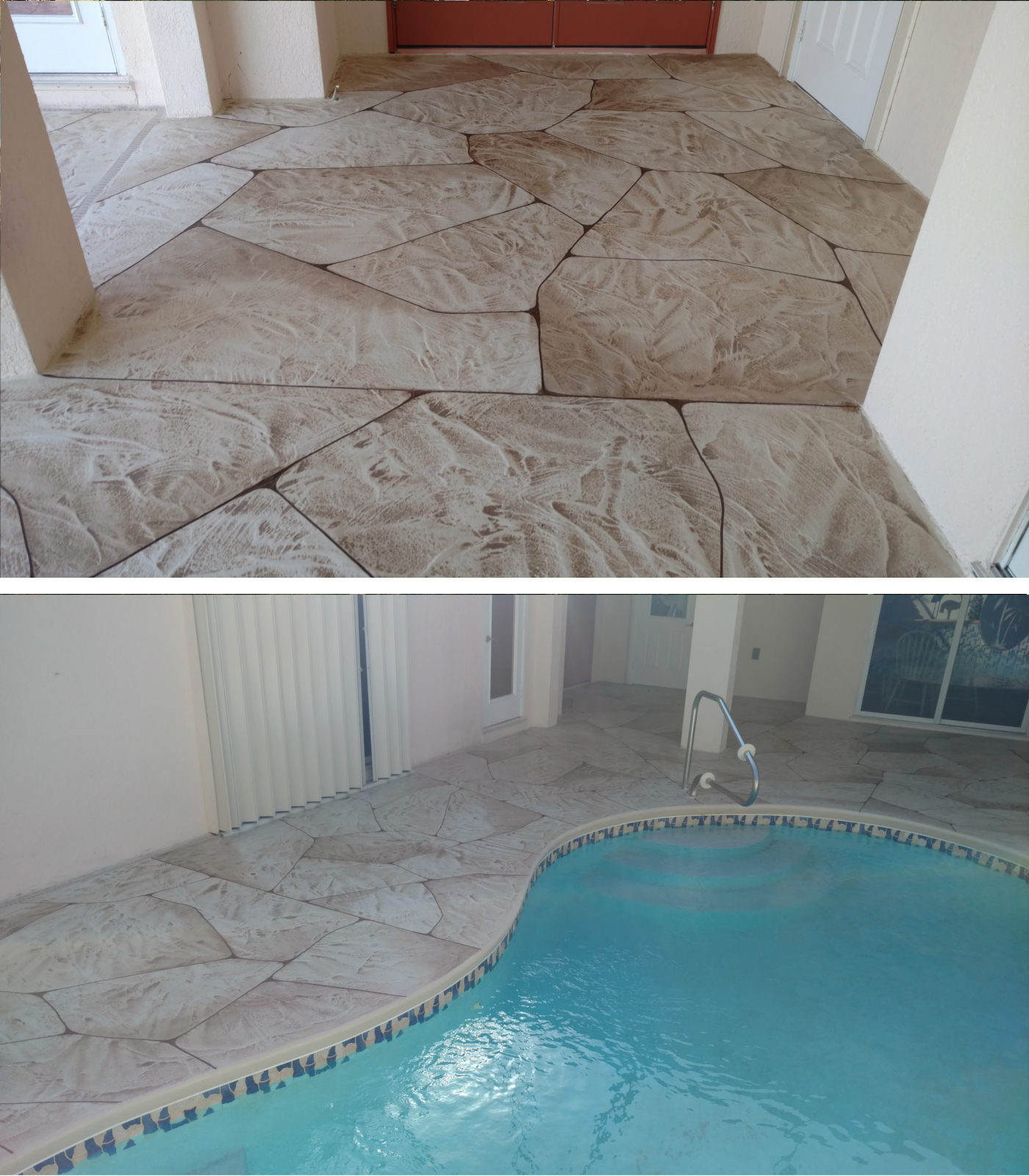 Concrete resurfacing Pool Courtyard Cape Coral