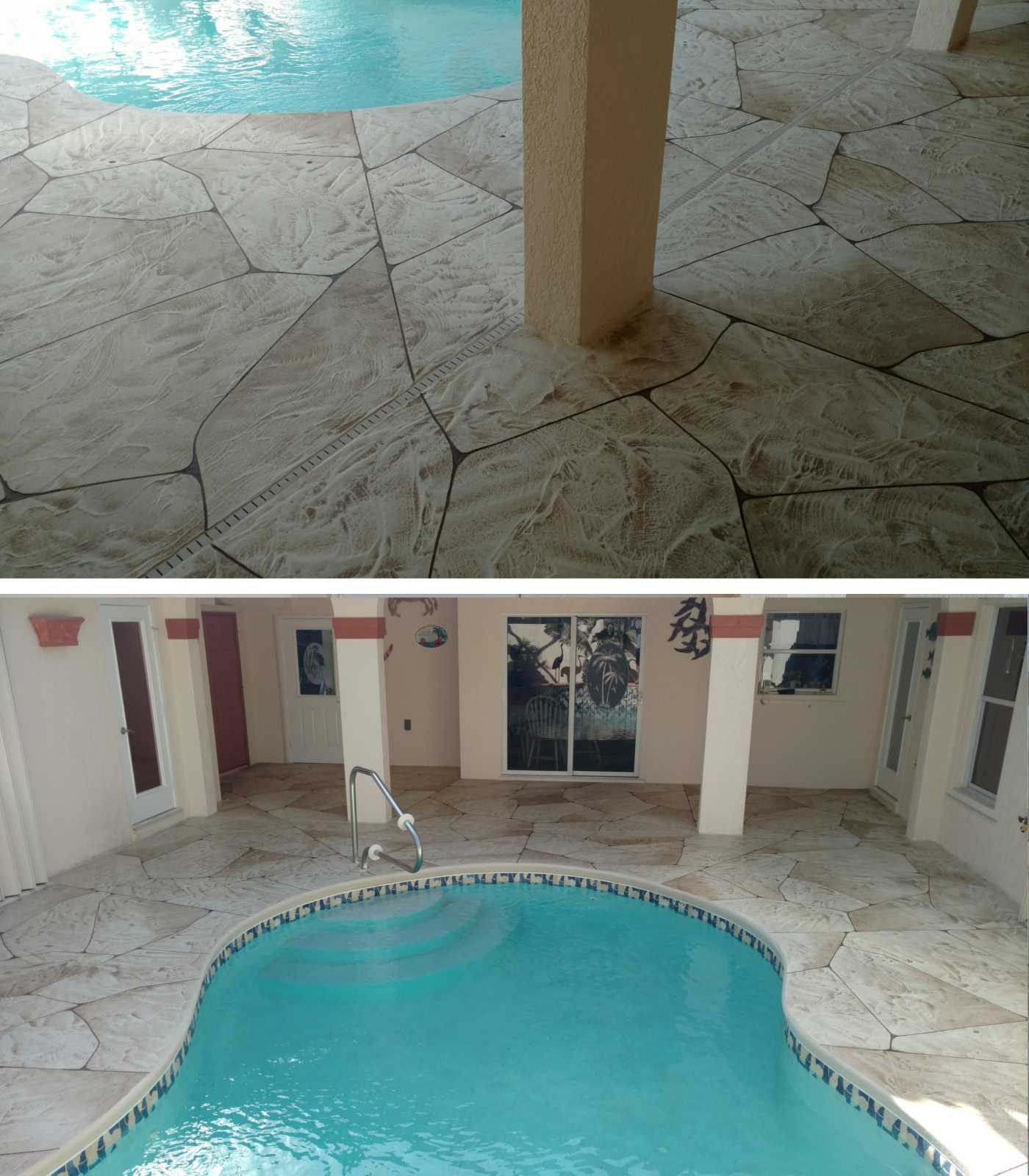 Cape Coral Concrete resurfacing Pool Courtyard