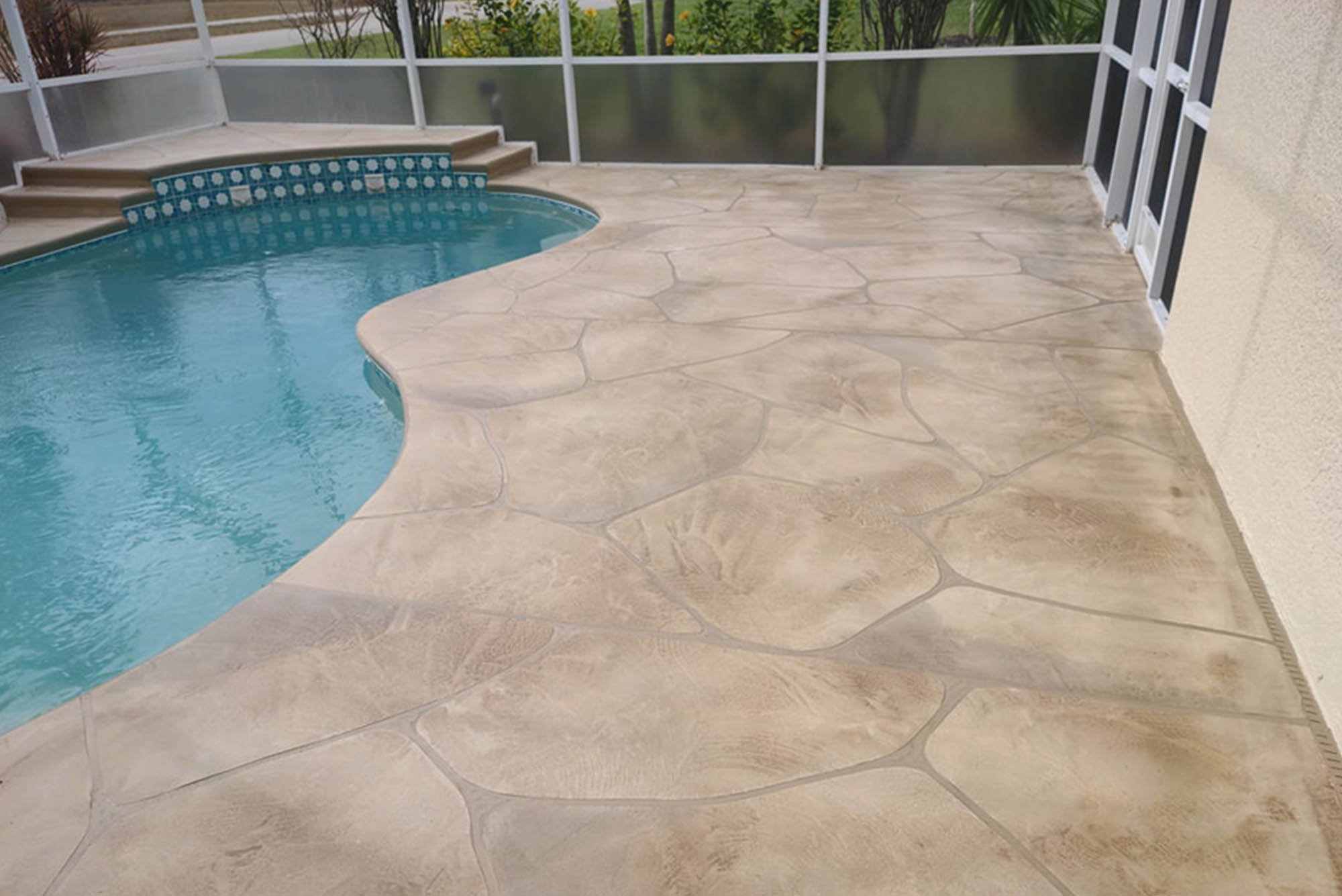 Concrete Resurfacing For Driveway Lanai And Pool Decks MSD Curbing