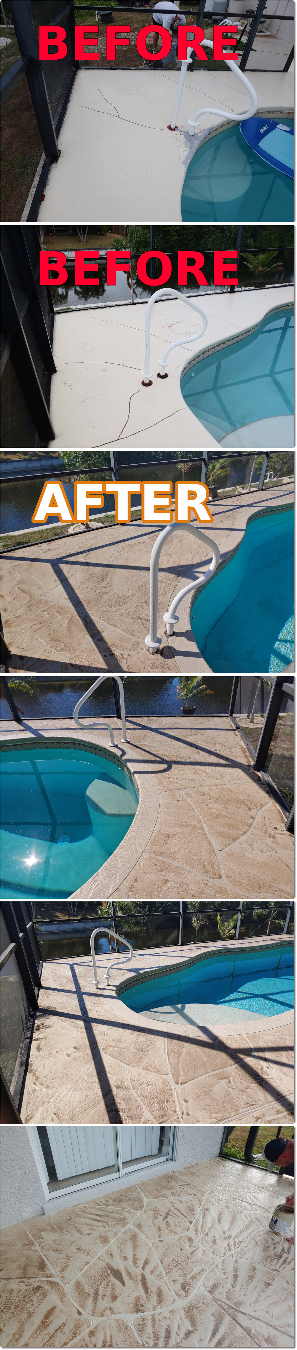 Pool Deck resurfacing in Cape Coral Florida