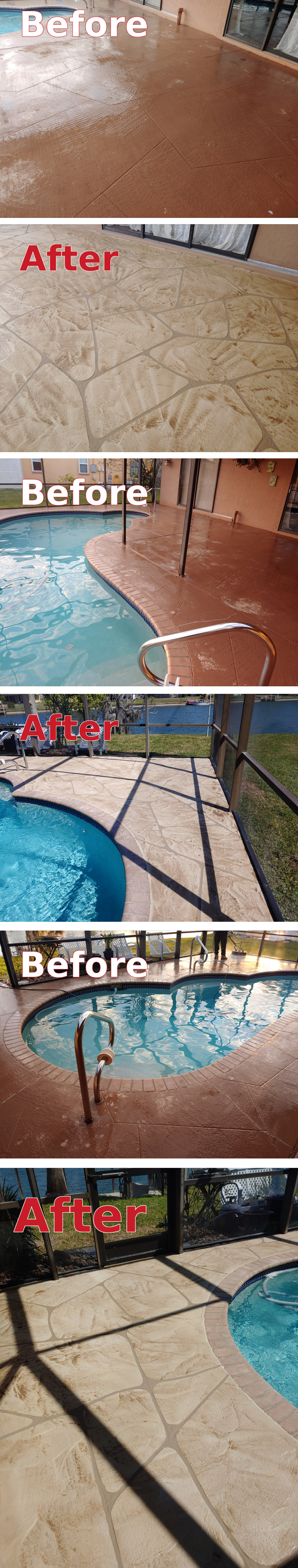 Creative Pool Deck areas in Ft Myers