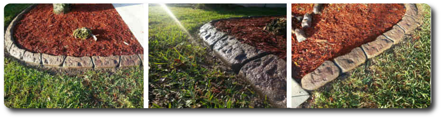 Custom Hand Carved Stone Concrete Curbing in Ft. Myers, FL