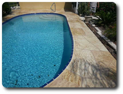 Decorative concrete Pool Deck