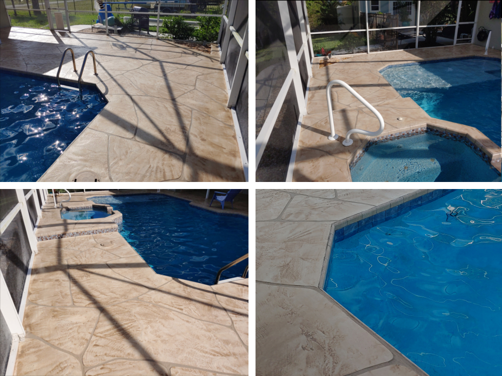 Concrete stain Pool Areas Cape Coral