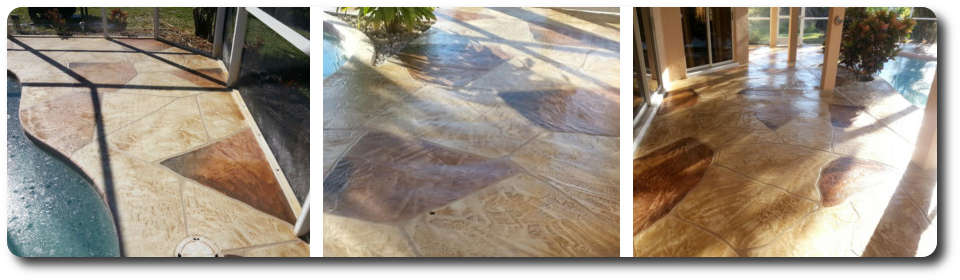 Decorative Pool Deck in Cape Coral Florida